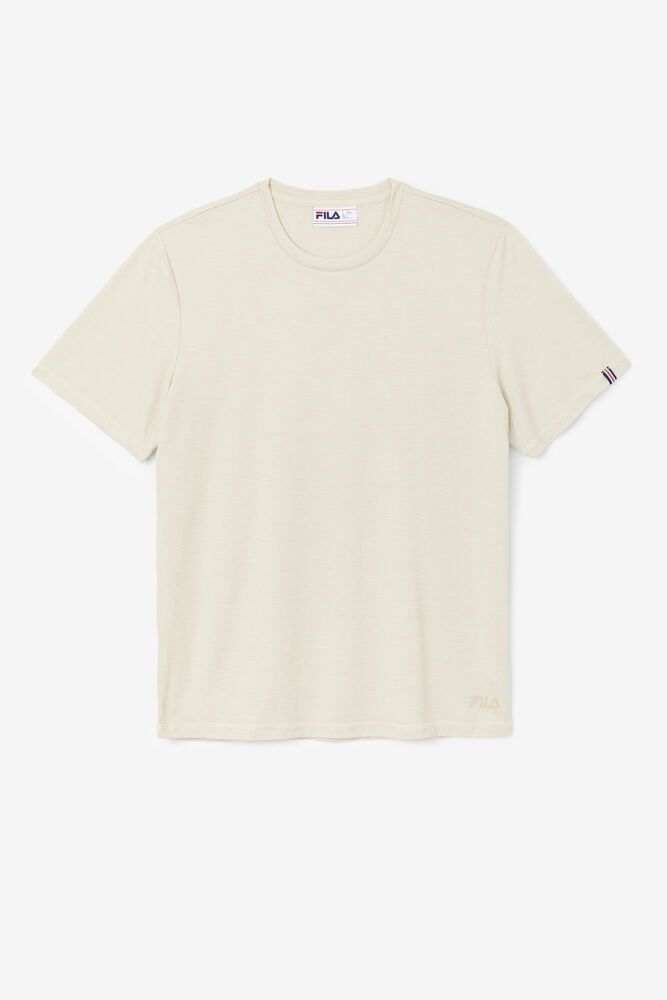 Fila T-Shirt Mens Beige - Commuter - Philippines 8937605-LC
